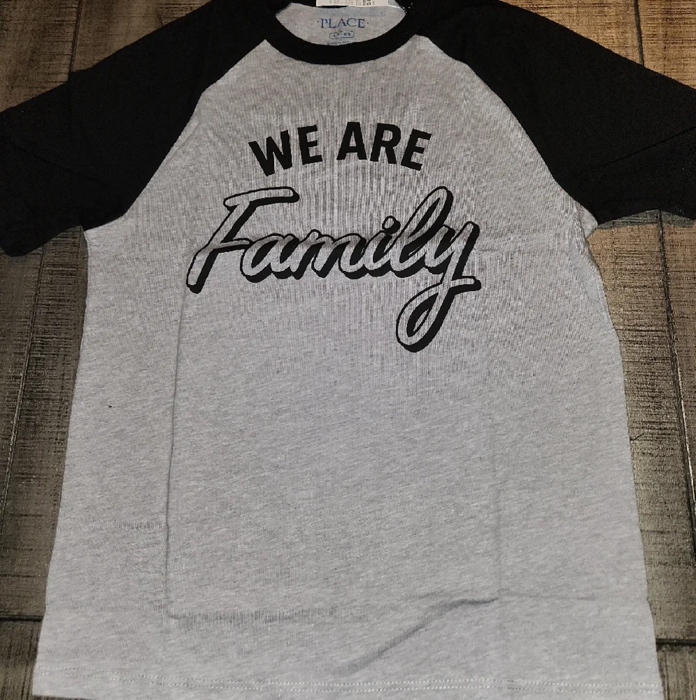 NWT TCP Gray Tee with Black Raglan Sleeves